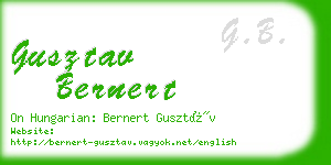 gusztav bernert business card